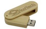 Natural Bamboo Swivel Style USB Flash Drive Flash Disk