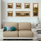 Hand-Painted Group 6 Piece Modern Framed Home Decor Canvas Wall Art Abstract Oil Painting (YS-02)