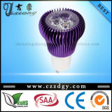 3X3w Cool/Warm White Purple Mushroom GU10 LED Light