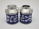 Milk Bottle Water Jug Shape Tin Box with Two Handles