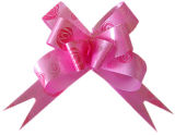 Printed PP Ribbon Butterfly Pull Bow - Pink