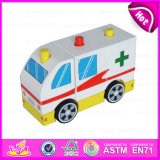 2015 DIY Mini Wooden Ambulance Toy Car, Ambulance Car Toy Vehicle for Children, Ambulance Toys More Design for You Choose W04A122