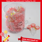 Curly Circle Strawberry Lollipop Candy