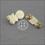 Silver Organizational Pin, Irregular Shape Badge (GZHY-LP-020)