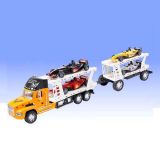 Big Friction Toy Tractor with Small Formula Cars