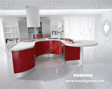 2015 High Gloss Red Lacquer Finish Kitchen Design From China