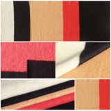 Stripe Wool Ployester Blend Knitted Fabric for Women's Coat