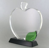 Apple Shape Optical Crystal Craft, Includes Personalization
