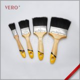 Yellow Tip Wooden Handle Black Bristle Paintbrush (PBW-012)