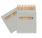 12 Mini Colored Pencils with Paper Box
