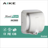Surface-Mounted, Automatic, Brushed Stainless Steel Cover Hand Dryer