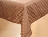 Scallope Polyester Tablecloth with Jacquard Design