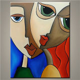 Pop Abstract Art of Tow Sexy Girls Oil Painting for Sale