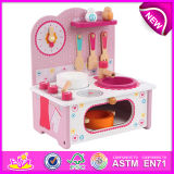 New Product Wooden Toy Kitchen for Kids, Lovely Wooden Kitchen Set Toy for Children, Pretend Toy Kitchen Play Set for Sale W10c096