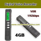 USB Audio Recorder, Modes: Lp/Sp/HP/Shq, Vor Voice Activated Record, Telephone Recorder, 4GB, Password Lock Function