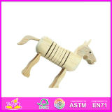 2014 New Kids Wooden Play Paint Toy, Popular Wooden DIY Children Play Paint Toy, Hot Sale Horse Style Baby Play Paint Toy W03A032