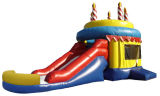 Inflatable Birthday Cake Bounce House and Slide (CC-1004)