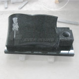Shanxi Black Granite with Moulding and Carving Rose