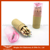 3.5' Wooden Color Pencil with Sharpener for Stationery Set (VMP002)