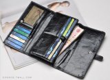 RFID Leather Black Lady Wallet