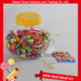 Round Bottle Fruit Bubble Gum with Stickers, Chewing Gum