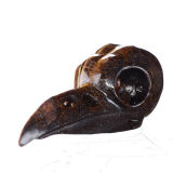 Natural Tiger Eye Carved Bird/Raven Skull Pendant Carving #7D82, Crystal Healing