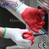 Nmsafety Cheap Recycle Polycotton Coated Smooth Latex Safety Glove