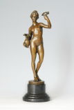 Bronze Nude Lady Sculpture (TPE-444)