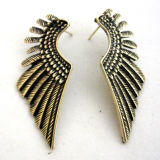 Metal Wing Stud Earrings Fashion Jewellery (HER-10485A)
