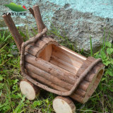 Hot Selling Natural Wooden Flower Pot with Brown Color