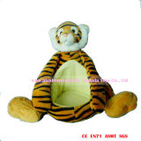 26cm Brown Basket Tiger Plush Toys