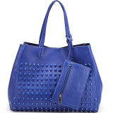 2PCS One Set Designer Fashion Studded Handbag