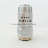 Frosted Silver Colour Shell 100X Immersion Oil Microscope Achromat Objective