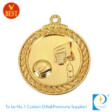 Custom 3D Golden Basketball Metal Medal