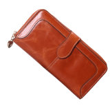 Magnetic Button Genuine Leather Walletes (EF6126)