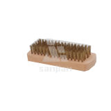 The Newest Japan Style Brass Wire Brush with Wooden Handle, Brush Steel Wire Brush Cleaning Brush (SJIE3111)