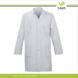White Cotton Poplin Medicial Operation Uniform for Hospital Gown (F113)