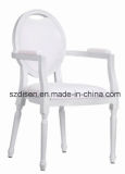 European Aluminum Banquet Arm Chair in Color White (DS-M115)