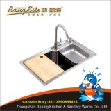2015 Great Finish Kitchen Stainless Steel Brush One Piece Forming Wash Sink (7545L)