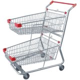 Double Baskets Shopping Trolley (JS-TBT07)
