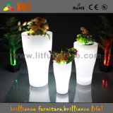 LED Planter Pot White Plastic Planter Pot Flower Pot