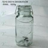 Glass Material Big Mason Jar Juice Dispenser