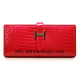 Fashion Real Leather Clutch Wallet for Lady (MH-2064 fushia)