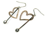 925 Sterling Silver Heart Drop Earrings Jewellery