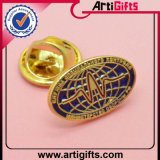 Plating Gold Metal Pin Badge for Elliptical Shape