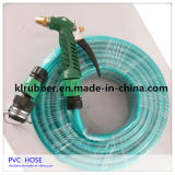 Green PVC Garden Hose with Brass Fittings