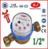 Single Jet Dry Dial Brass Body Class B Water Meter