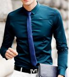 100% Cotton Satin Long Sleeves Men's Dress Shirt