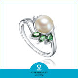 2015 Lucky Pearl Silver Ring Jewellery Sales on Line (R-0338)