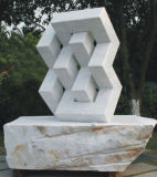 White Marble Plaza Sculpture